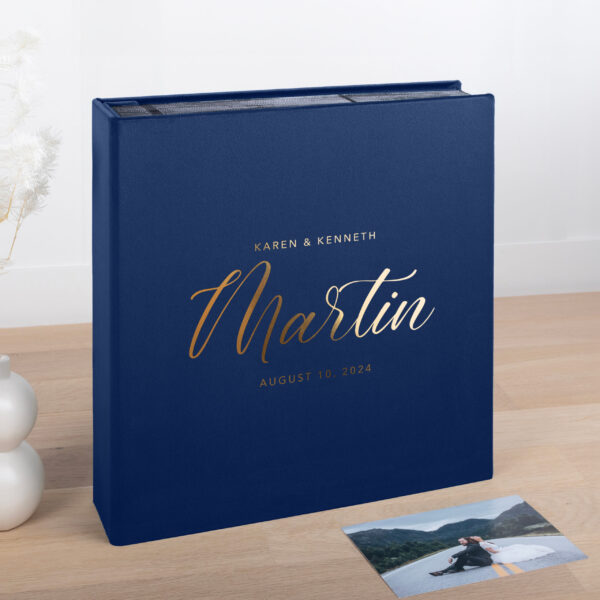 Wedding Photo Album with Sleeves for 100-1000 4x6" 10x15cm Photos | Personalized Slip In Album | Pictured cotton