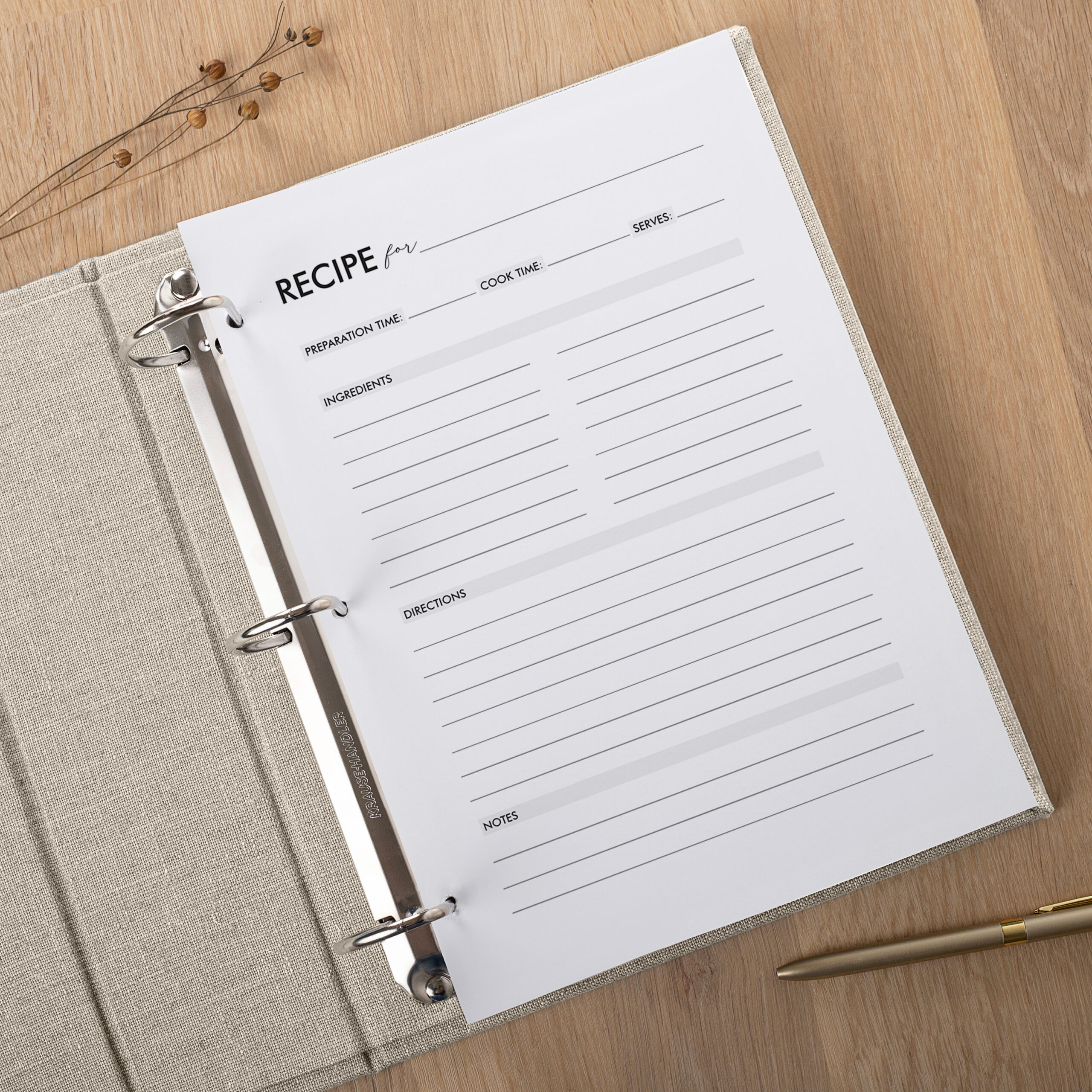 Personalized A4 Recipe Book | Custom Recipe Binder #2 - Image 2