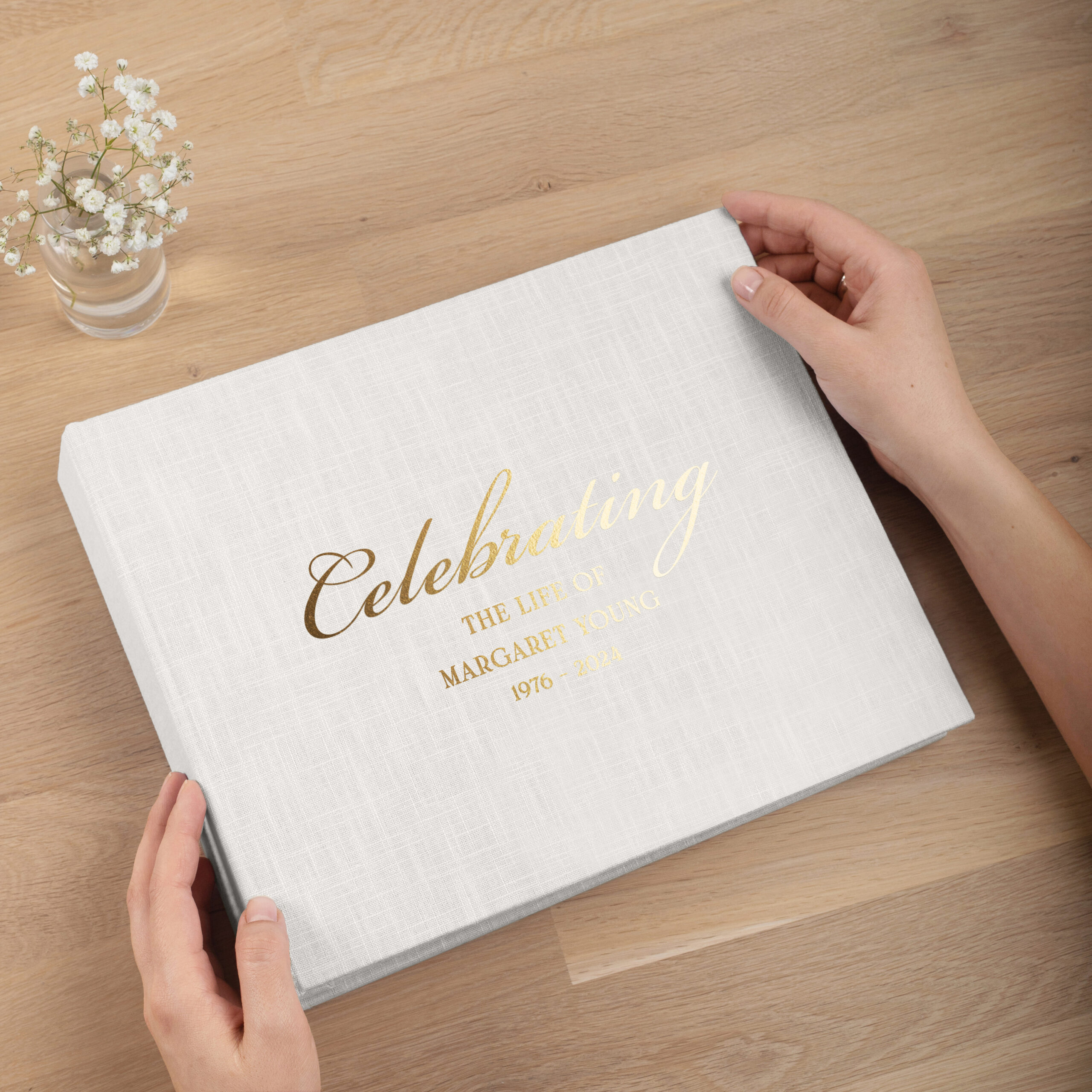 Personalized Memorial Condolence Book | Happy Memories Book - Image 5