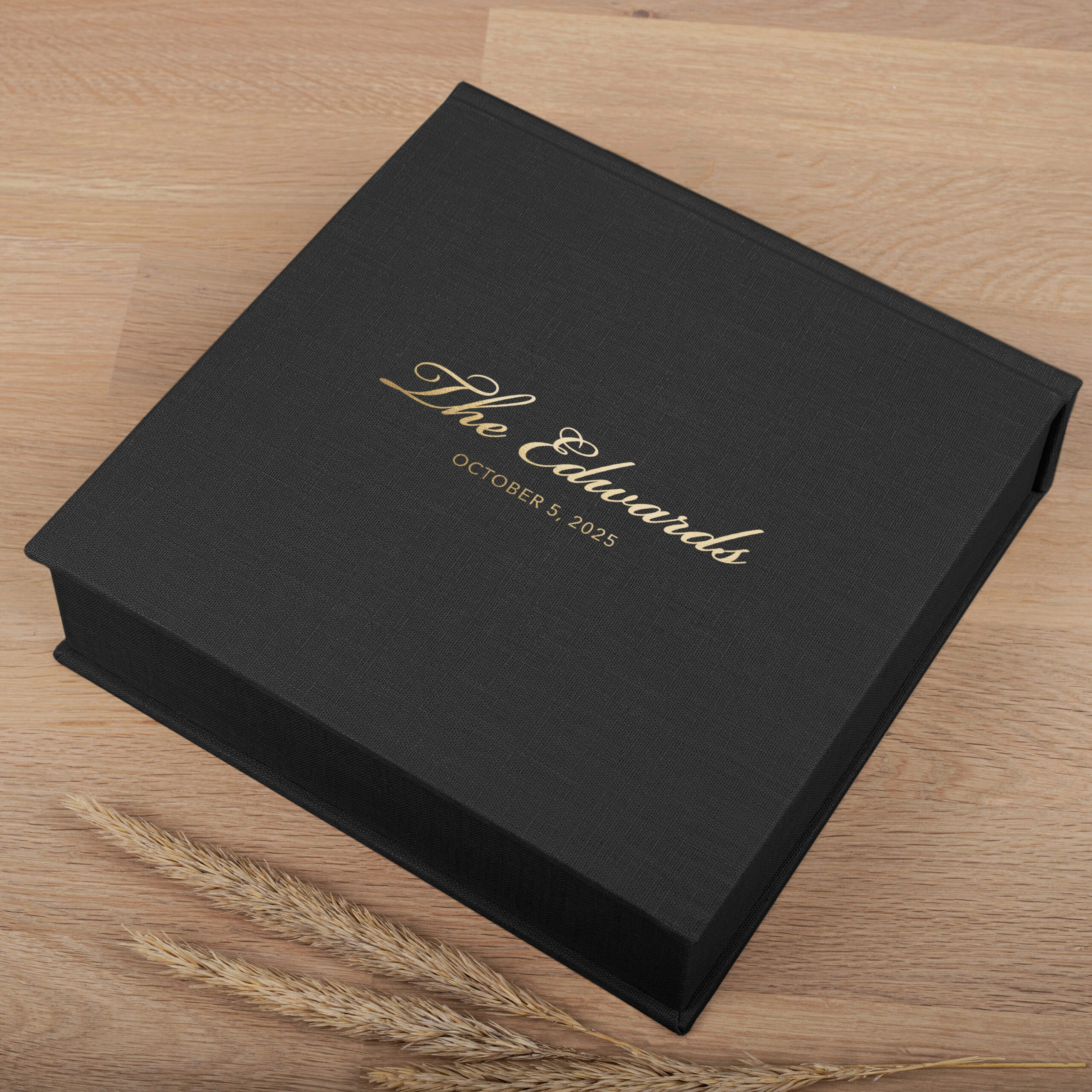 Wedding Keepsake Box | Personalized Linen Memory Box - Image 5